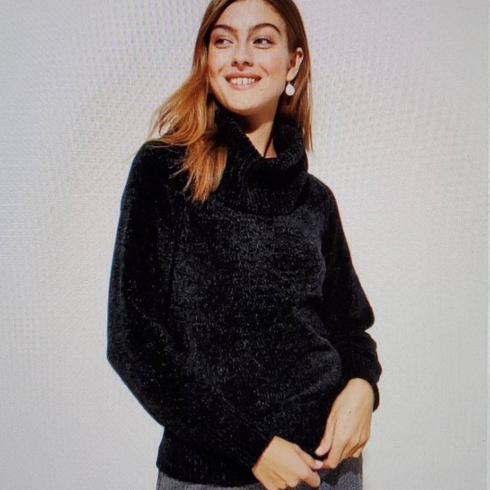 LOFT Chenille Cowl Neck Sweater
